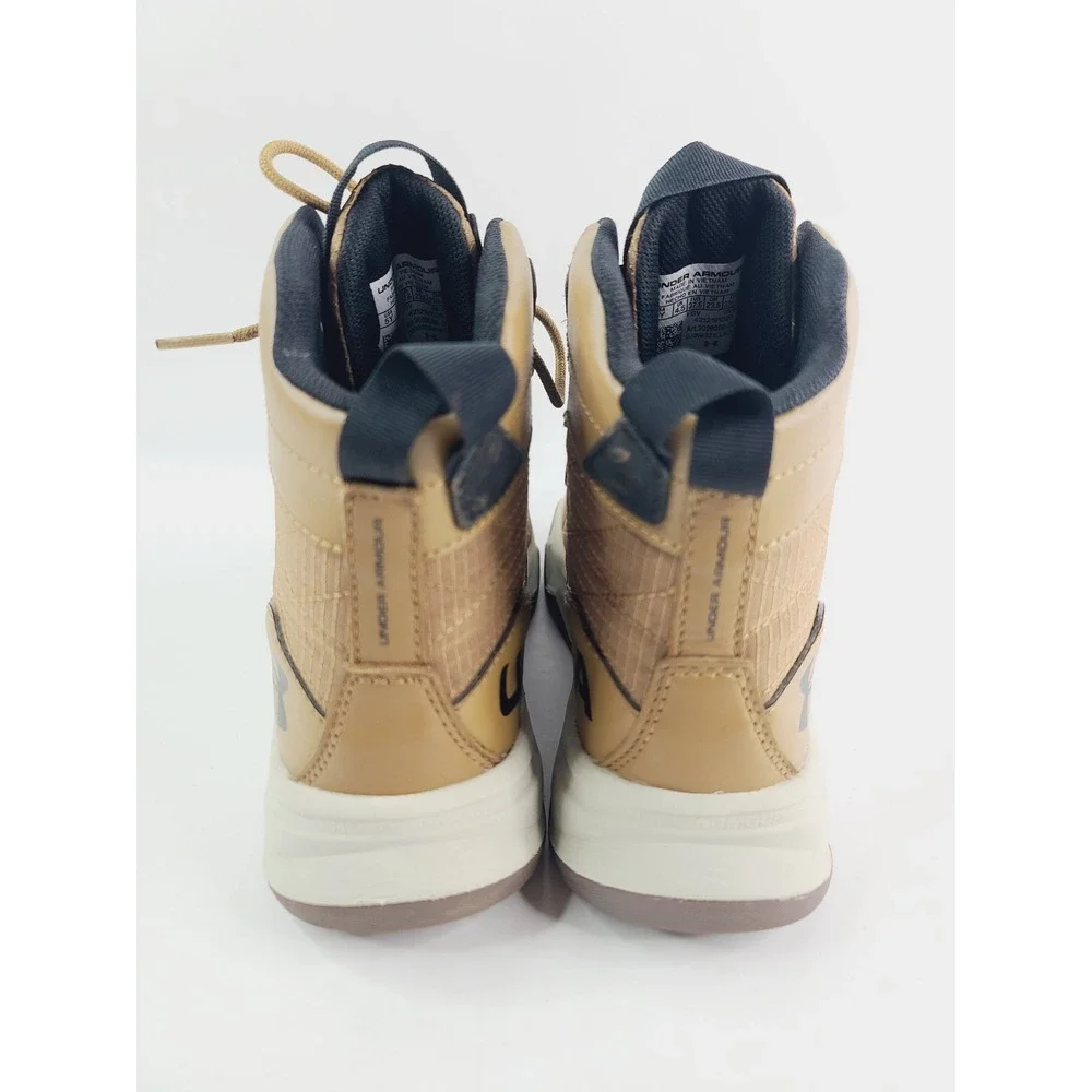 Under Armour Synthetic & Textile Hiking Boots Unisex Youth Boys Size 5 Tan Color